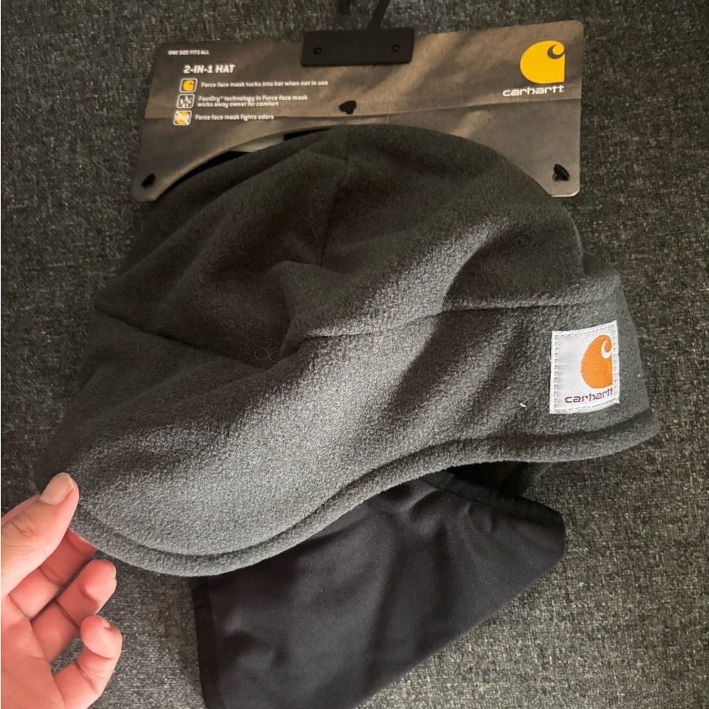 Carhartt Charcoal Fleece 2-in-1 Hat